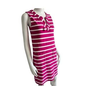 Kate Spade pink white striped Dress Bow